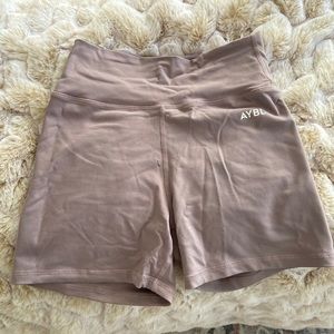 Light purple AYBL workout shorts